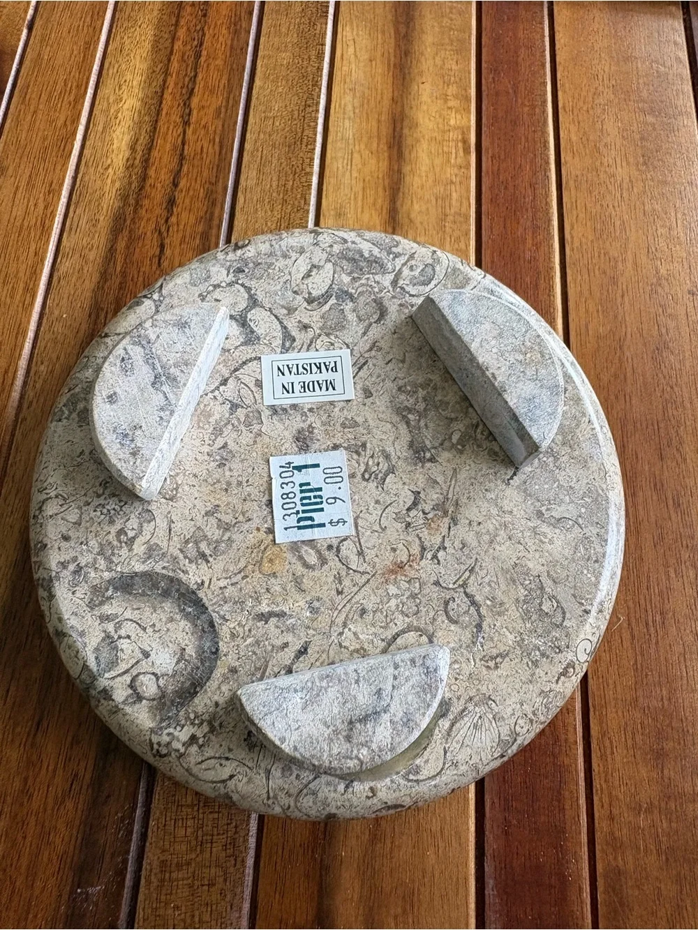 Round Marble Plant Stand Footed Stone Pillar Candle Holder  Pier 1 - Pakistan